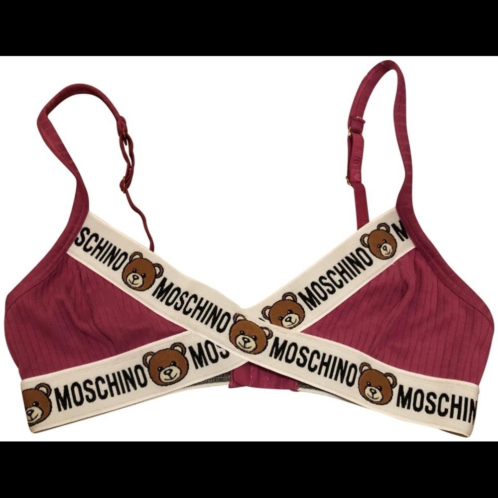 *SOLD* BNWT Pink Moschino Teddy bear Bralette in size 3